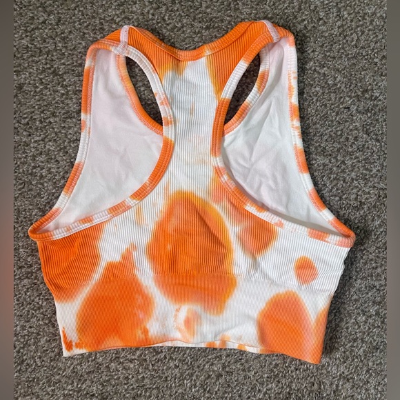 Pro-fit Tie Dye Orange Sports Bra - Picture 3 of 4